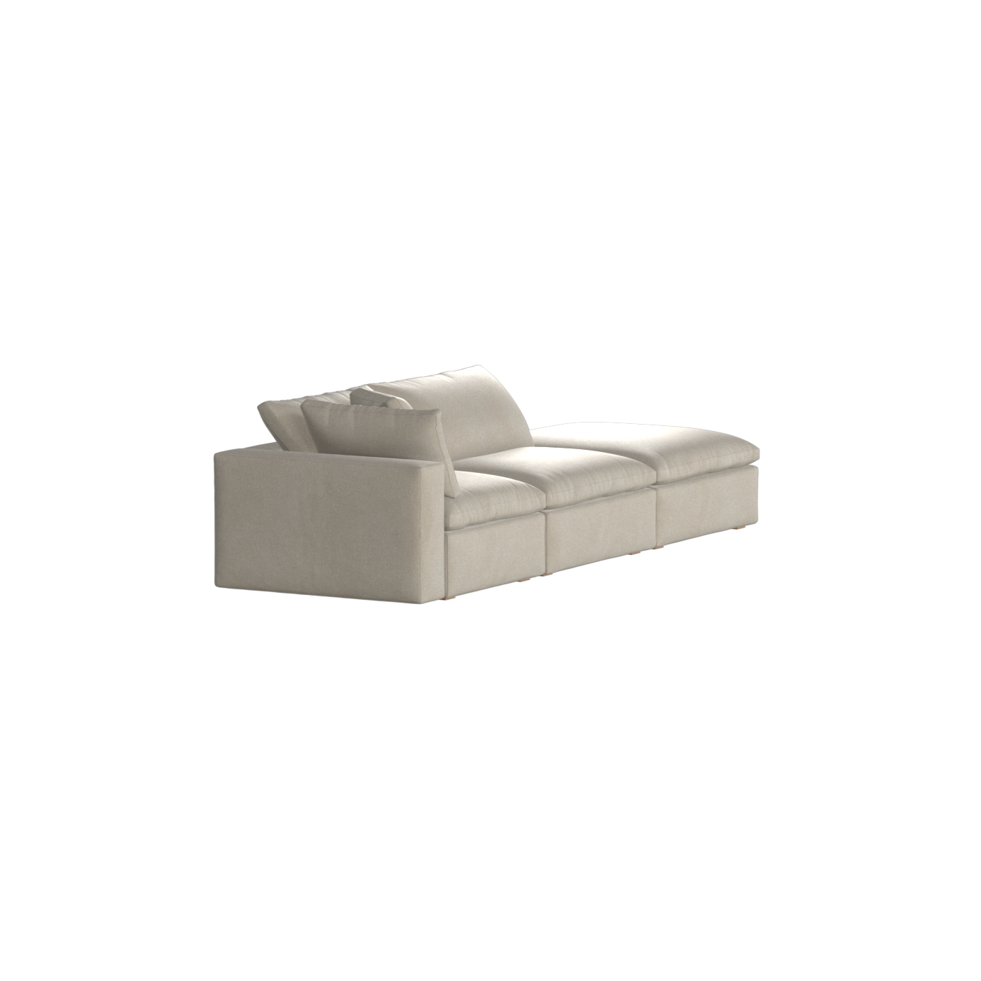 Ari modulares Ecksofa mit Sitzhocker