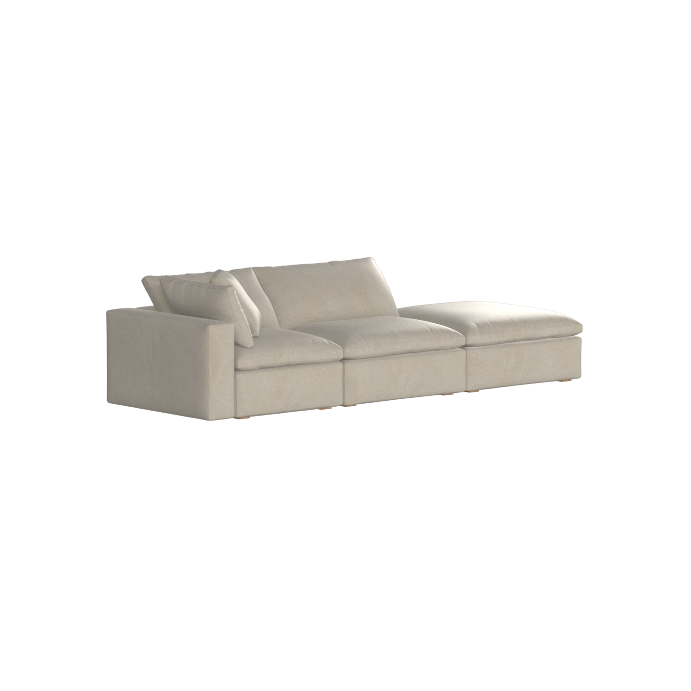 Ari modulares Ecksofa mit Sitzhocker