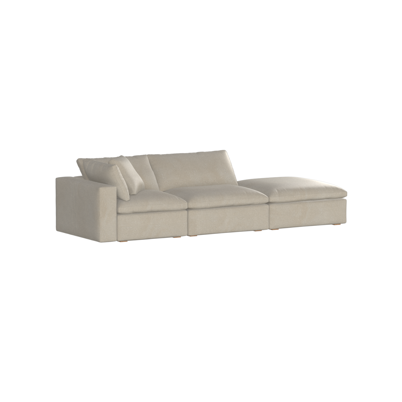 Ari modulares Ecksofa mit Sitzhocker