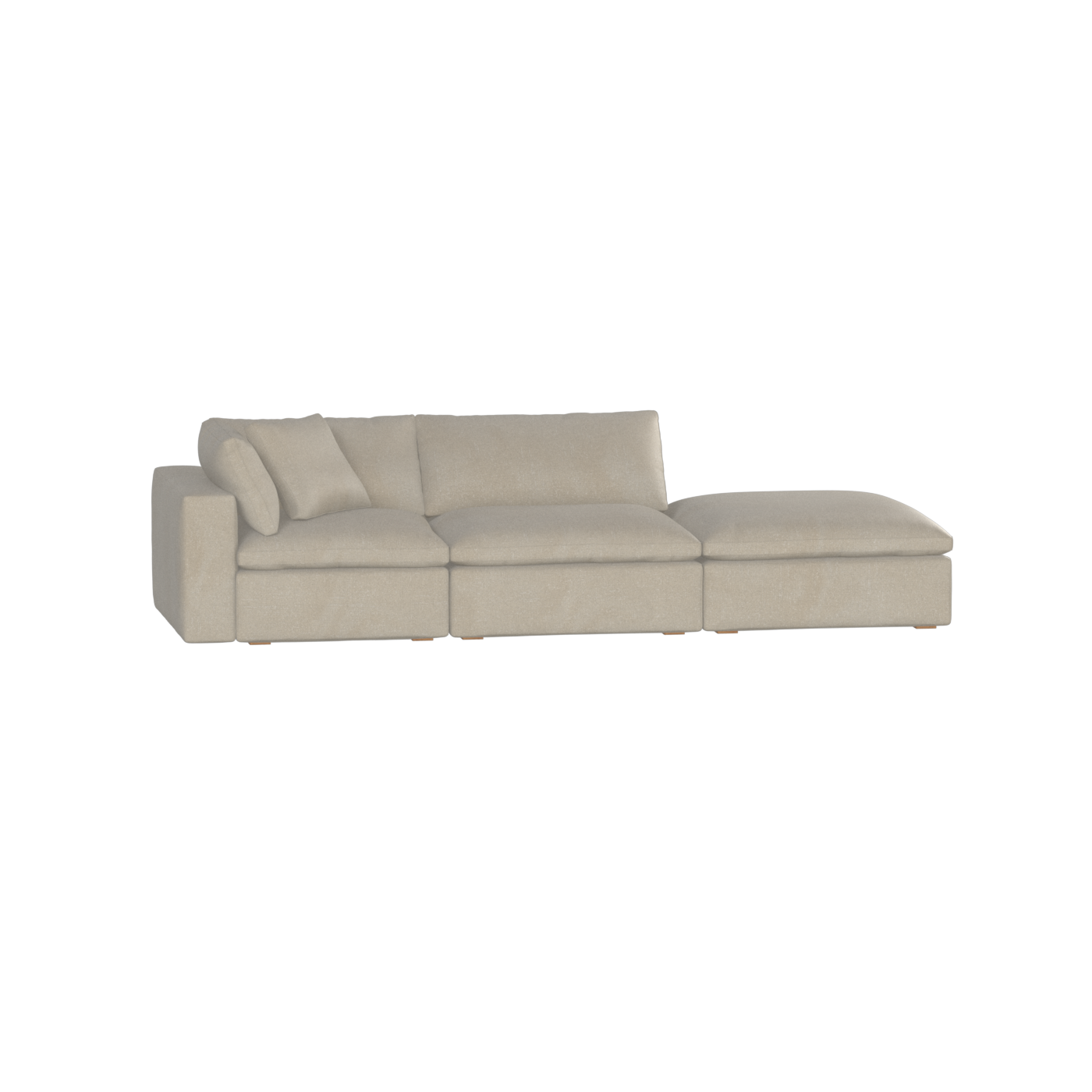 Ari modulares Ecksofa mit Sitzhocker