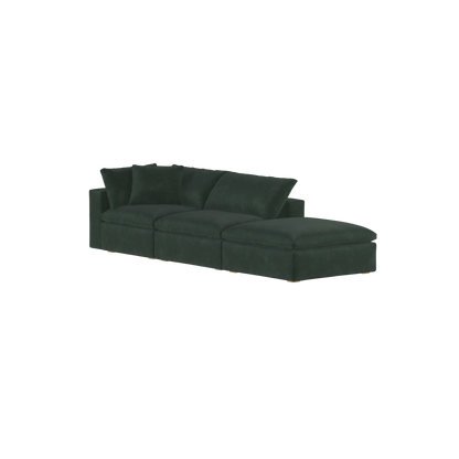 Ari modular corner Sofa with pouffe - Wide fabric range