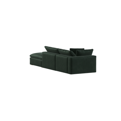 Ari modular corner Sofa with pouffe - Wide fabric range