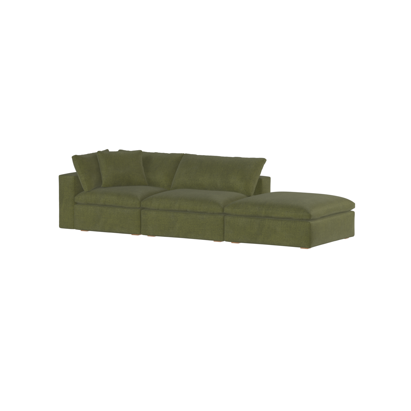 Ari modular corner Sofa with pouffe - Wide fabric range