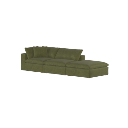 Ari modular corner Sofa with pouffe - Wide fabric range