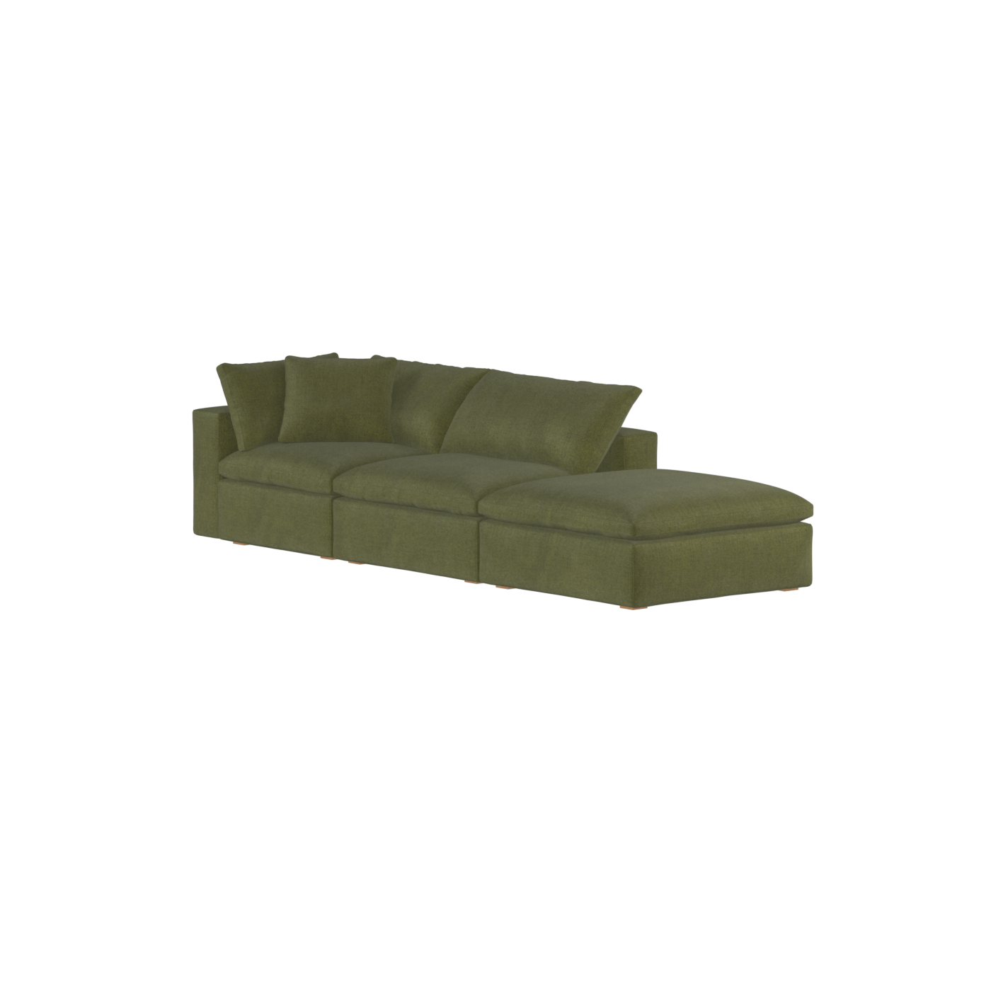 Ari modular corner Sofa with pouffe - Wide fabric range