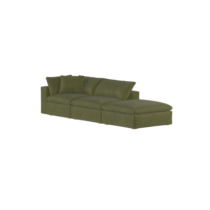 Ari modular corner Sofa with pouffe - Wide fabric range