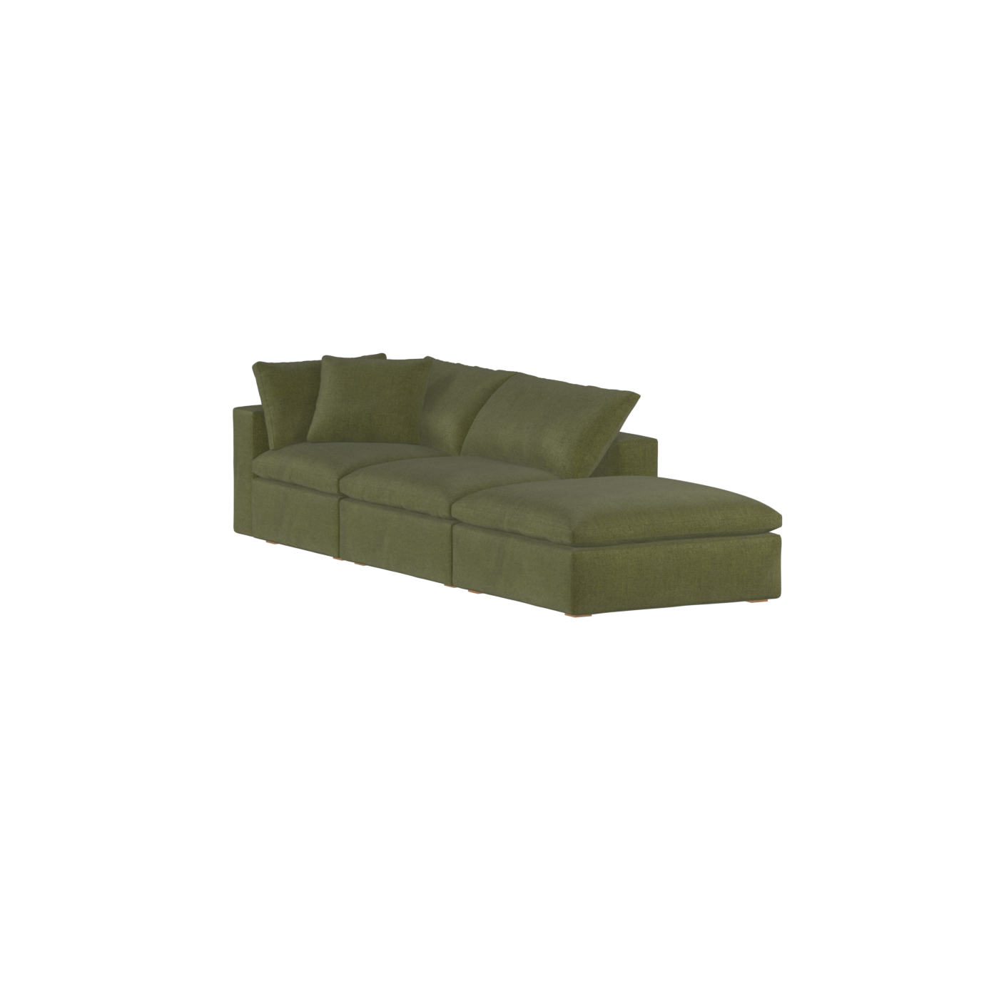 Ari modular corner Sofa with pouffe - Wide fabric range