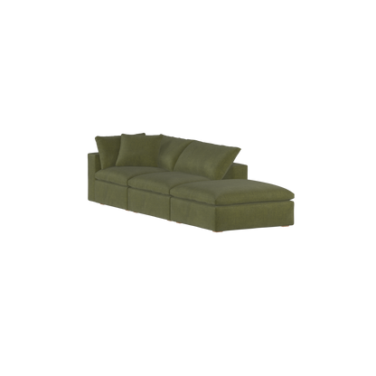 Ari modular corner Sofa with pouffe - Wide fabric range
