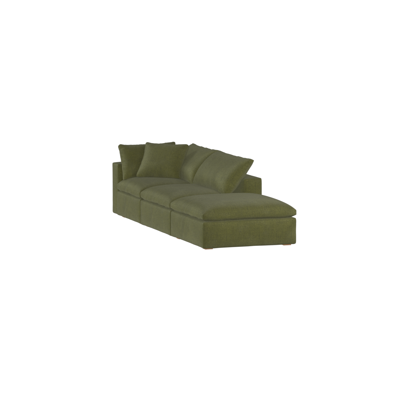 Ari modular corner Sofa with pouffe - Wide fabric range