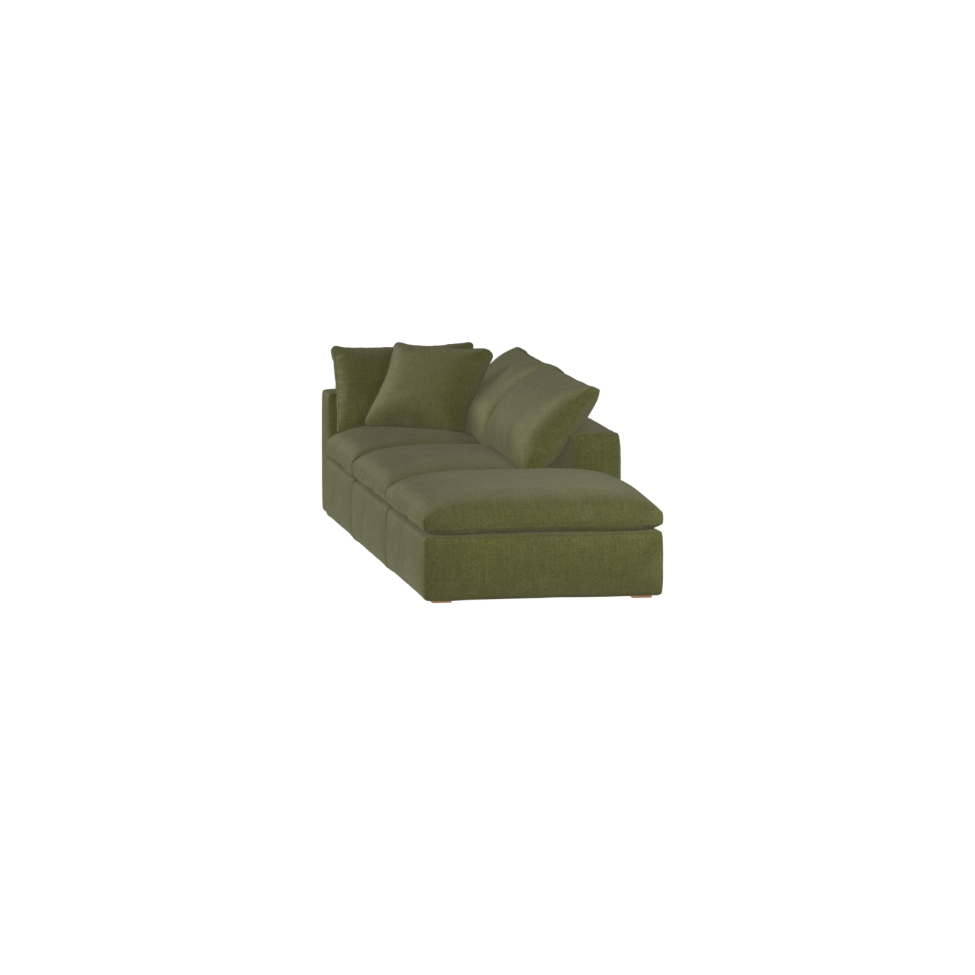 Ari modular corner Sofa with pouffe - Wide fabric range