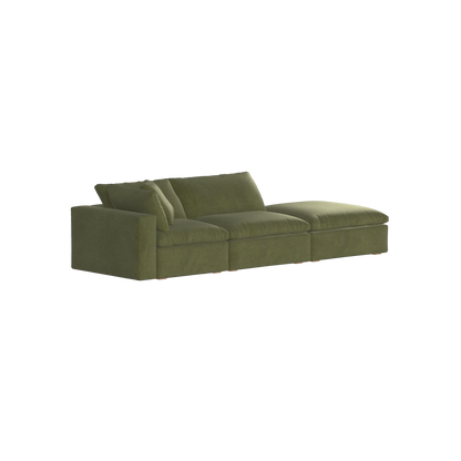 Ari modular corner Sofa with pouffe - Wide fabric range