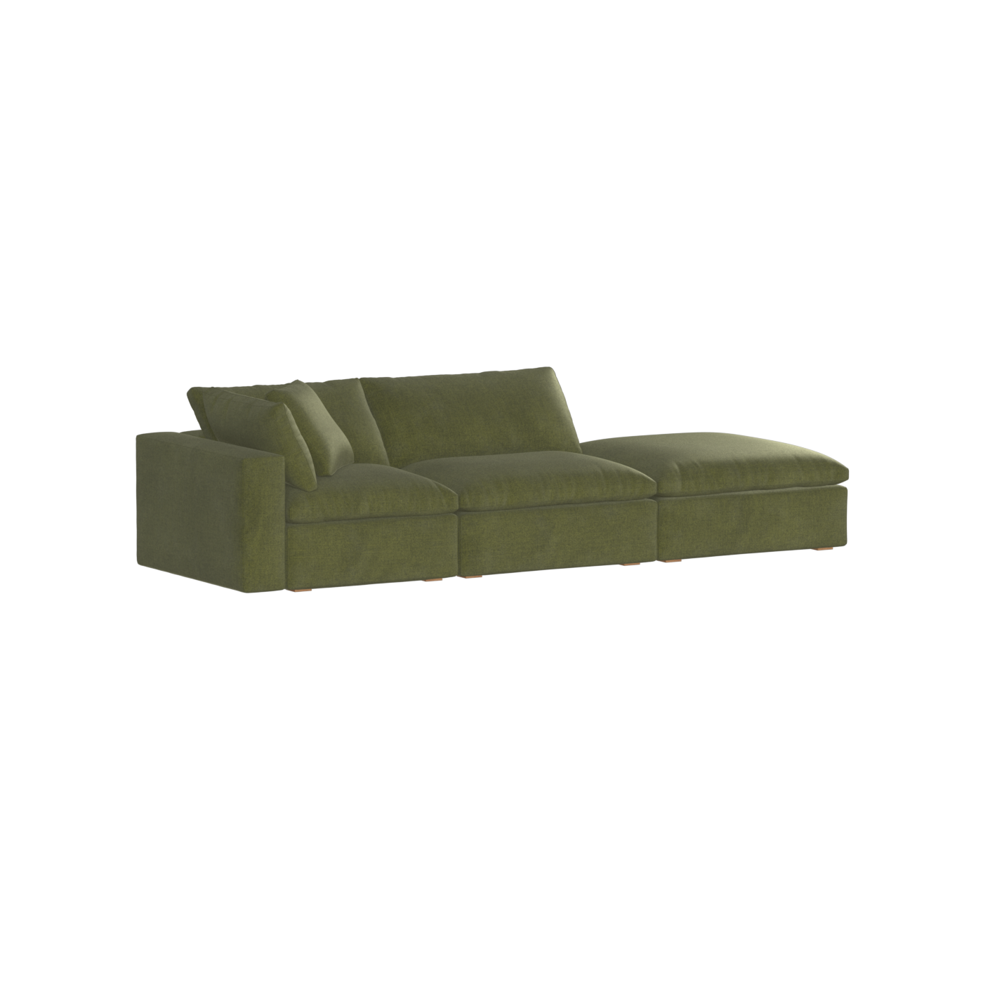 Ari modular corner Sofa with pouffe - Wide fabric range