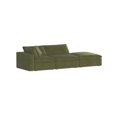 Ari modular corner Sofa with pouffe - Wide fabric range
