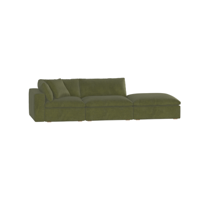 Ari modular corner Sofa with pouffe - Wide fabric range