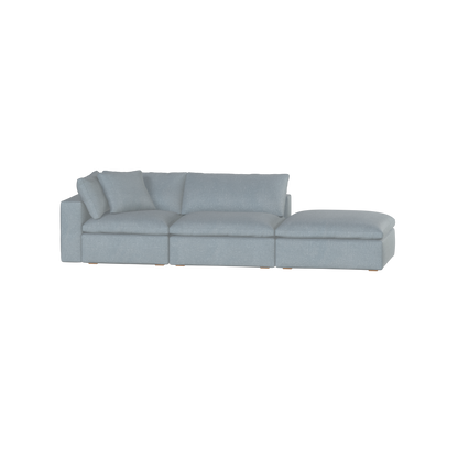 Ari modular corner Sofa with pouffe - Wide fabric range