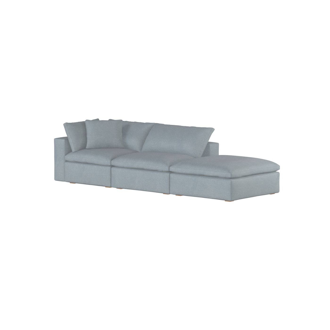 Ari modular corner Sofa with pouffe - Wide fabric range