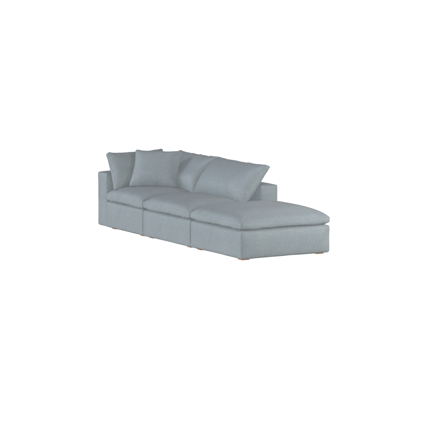 Ari modular corner Sofa with pouffe - Wide fabric range