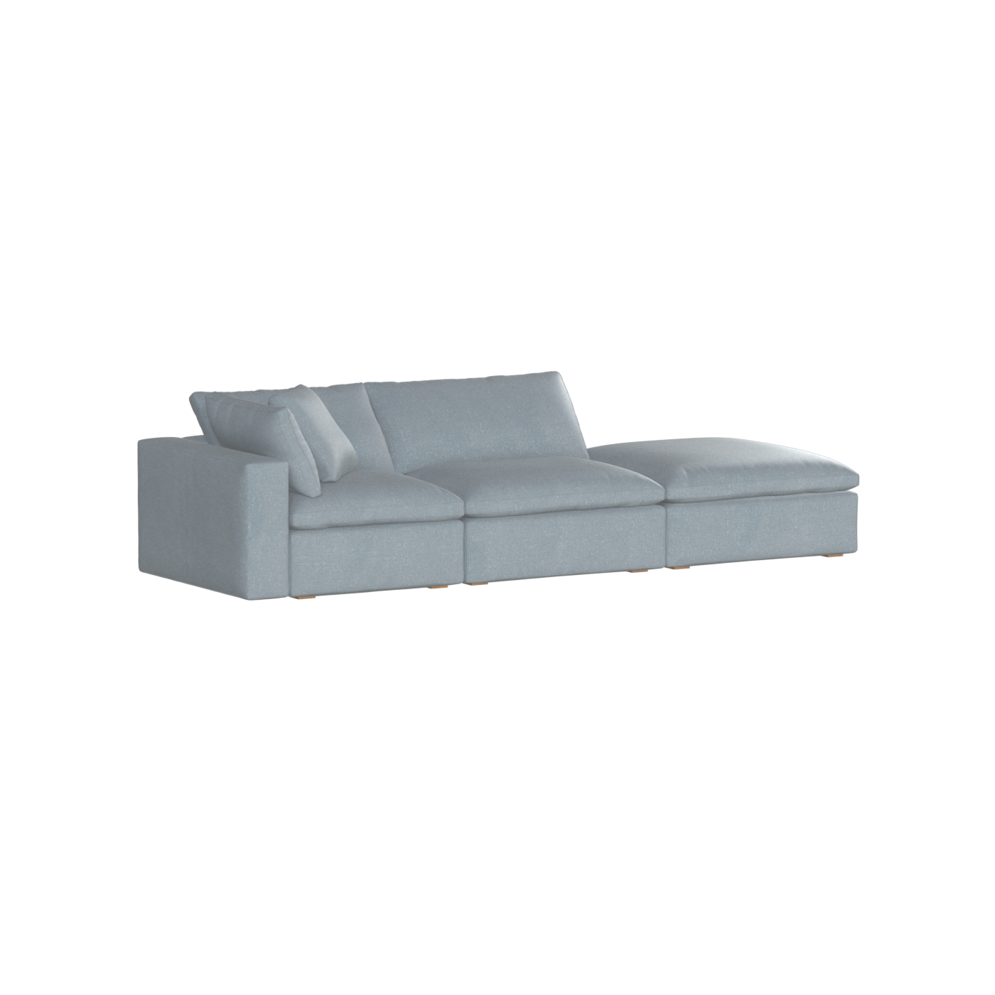 Ari modular corner Sofa with pouffe - Wide fabric range