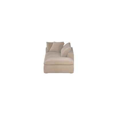 Canapé d'angle modulable Ari avec pouf - Large choix de tissus