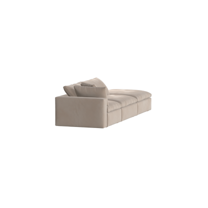 Canapé d'angle modulable Ari avec pouf - Large choix de tissus