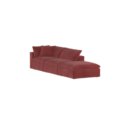 Ari modular corner Sofa with pouffe - Wide fabric range