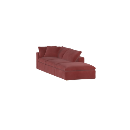 Ari modular corner Sofa with pouffe - Wide fabric range