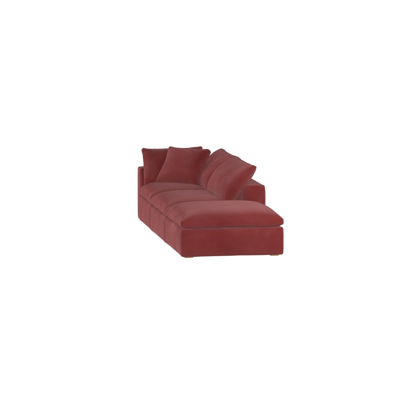 Ari modular corner Sofa with pouffe - Wide fabric range