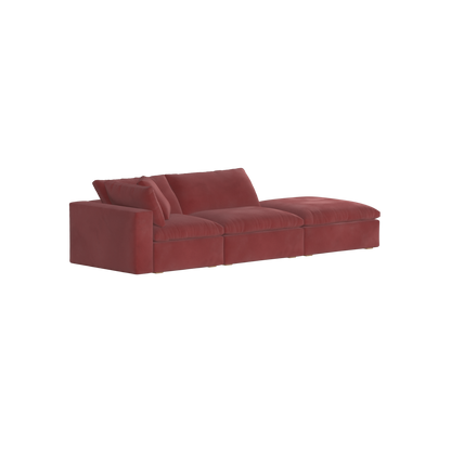 Ari modular corner Sofa with pouffe - Wide fabric range