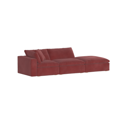 Ari modular corner Sofa with pouffe - Wide fabric range