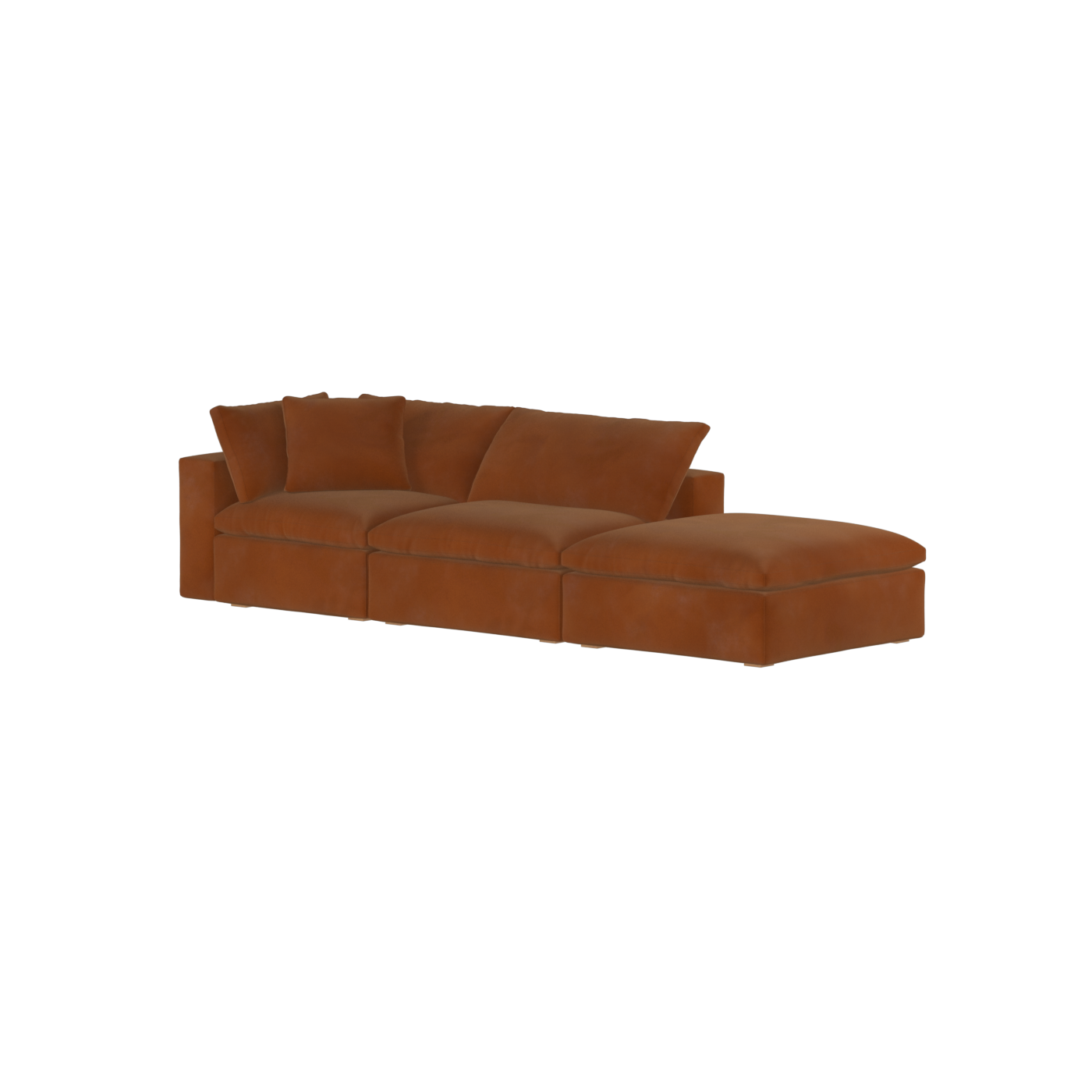 Ari modular corner Sofa with pouffe - Wide fabric range