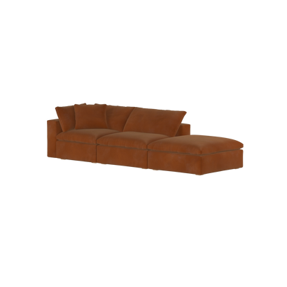 Ari modular corner Sofa with pouffe - Wide fabric range