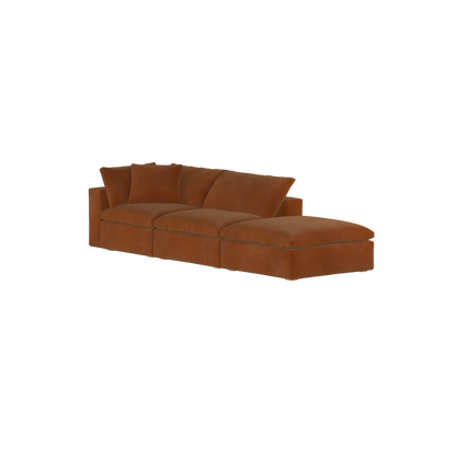 Ari modular corner Sofa with pouffe - Wide fabric range