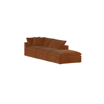 Ari modular corner Sofa with pouffe - Wide fabric range