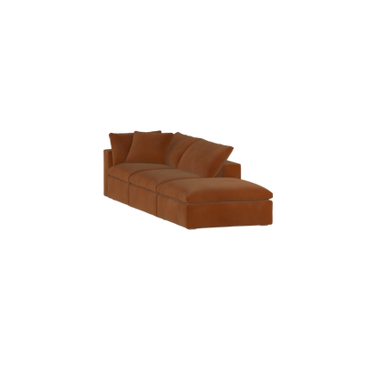 Ari modular corner Sofa with pouffe - Wide fabric range
