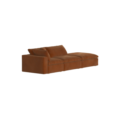 Ari modular corner Sofa with pouffe - Wide fabric range