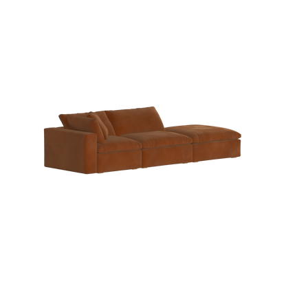 Ari modular corner Sofa with pouffe - Wide fabric range
