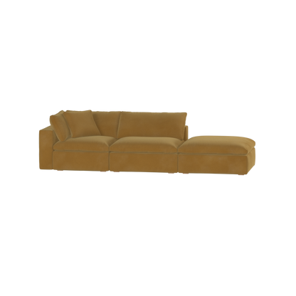 Ari modular corner Sofa with pouffe - Wide fabric range