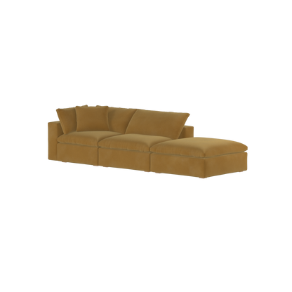Ari modular corner Sofa with pouffe - Wide fabric range