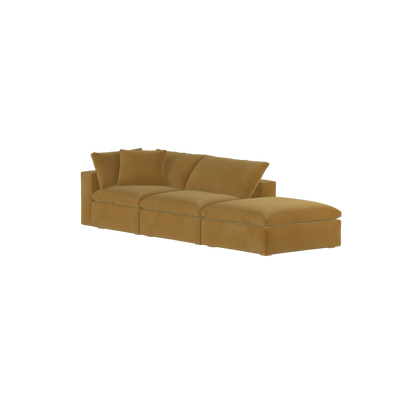 Ari modular corner Sofa with pouffe - Wide fabric range