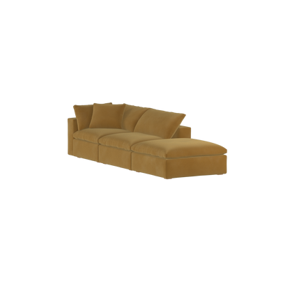 Ari modular corner Sofa with pouffe - Wide fabric range