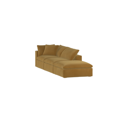 Ari modular corner Sofa with pouffe - Wide fabric range