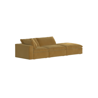 Ari modular corner Sofa with pouffe - Wide fabric range
