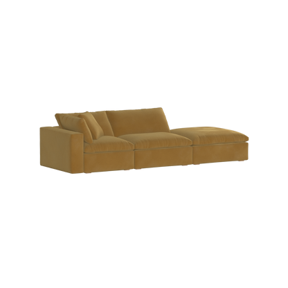 Ari modular corner Sofa with pouffe - Wide fabric range