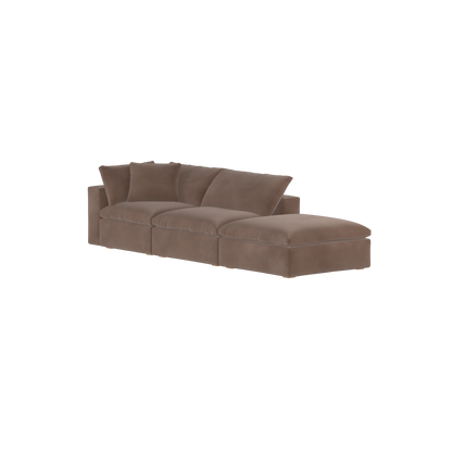Ari modular corner Sofa with pouffe - Wide fabric range