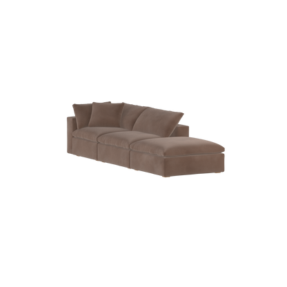 Ari modular corner Sofa with pouffe - Wide fabric range