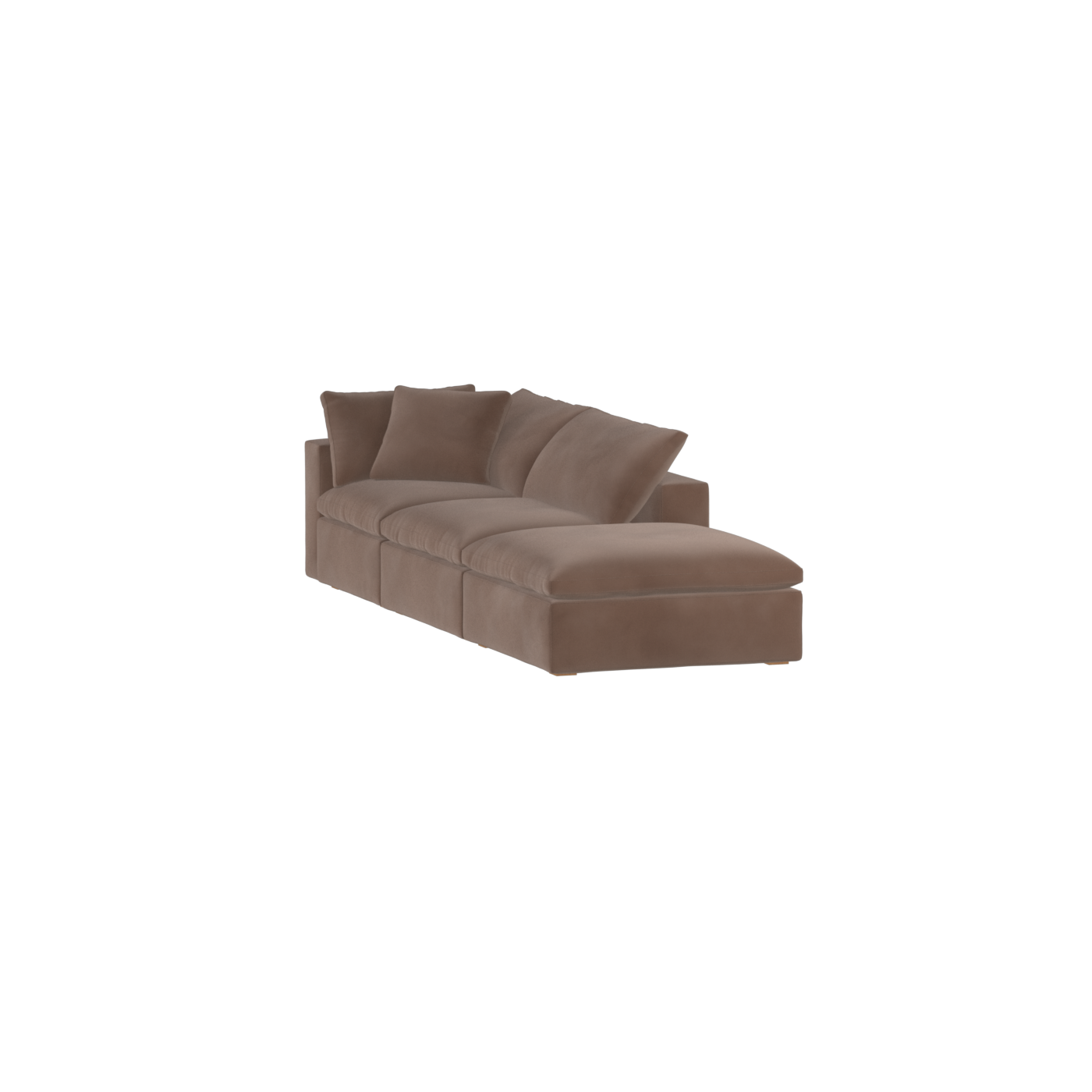 Ari modular corner Sofa with pouffe - Wide fabric range