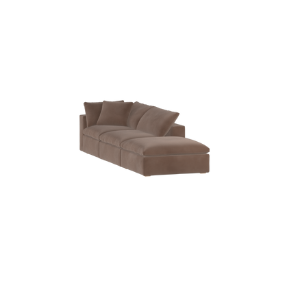Ari modular corner Sofa with pouffe - Wide fabric range