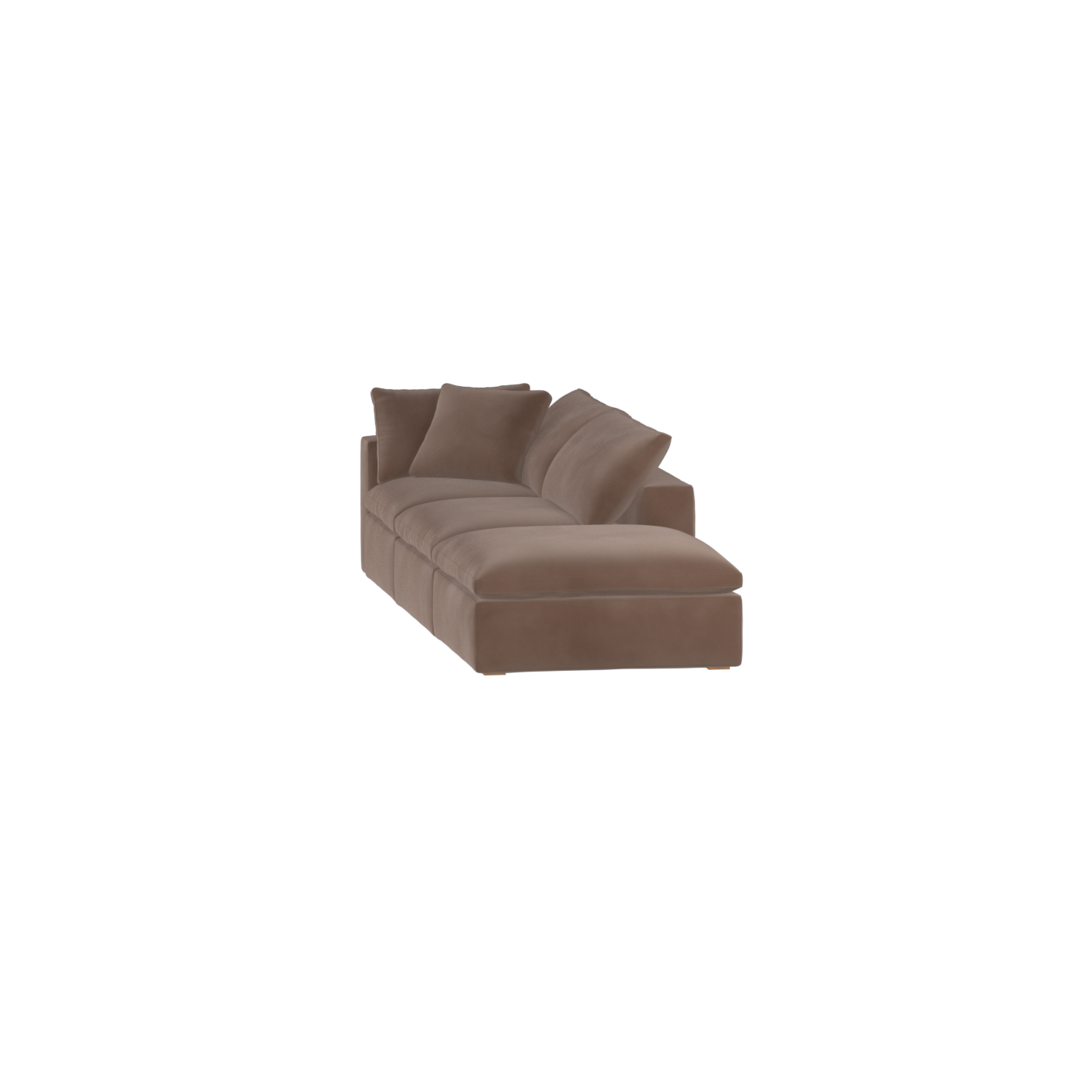 Ari modular corner Sofa with pouffe - Wide fabric range