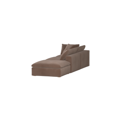 Ari modular corner Sofa with pouffe - Wide fabric range