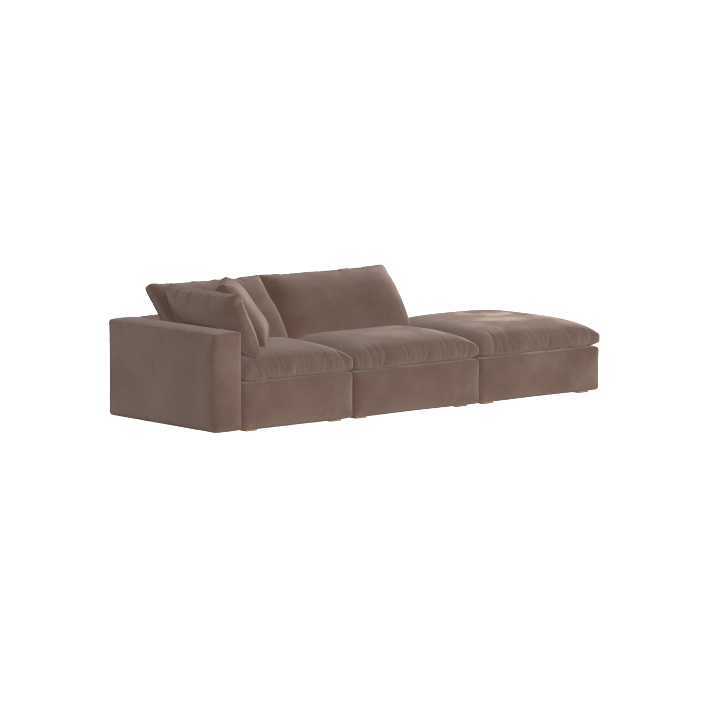 Ari modular corner Sofa with pouffe - Wide fabric range